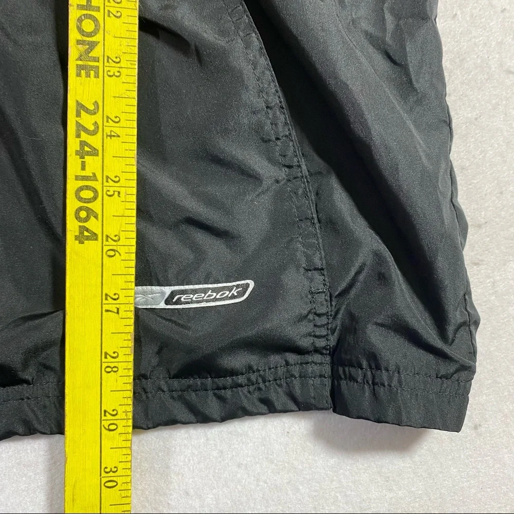 Reebok Jacket Men’s 2XL Zip Lined Jacket pockets Black gray light Windbreaker - Picture 8 of 14